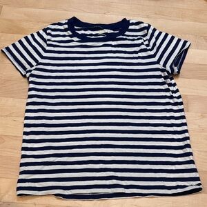Madewell Blue and White Striped Tee - Small